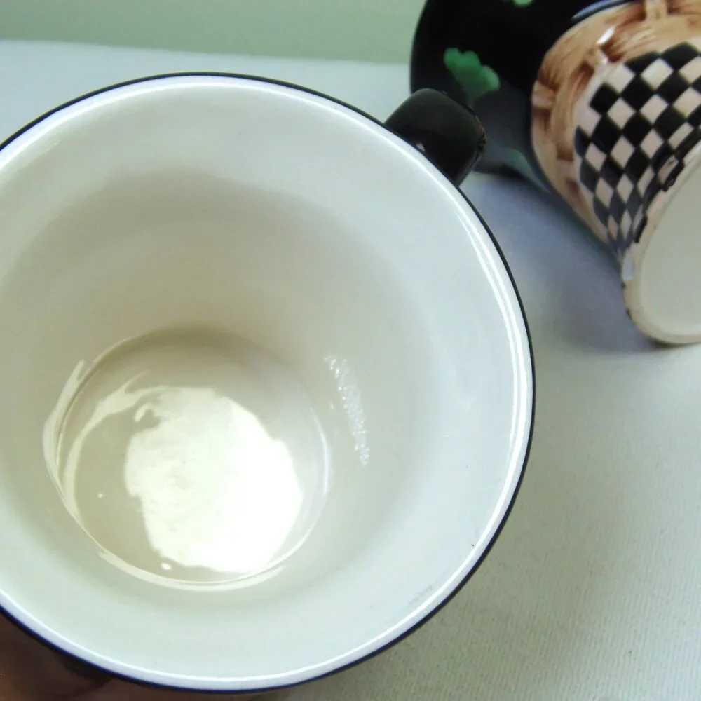 Peggy Fairfax Herrick /House of Hatten Ginko Leaves 6‎ oz Coffee Mugs Set of 2